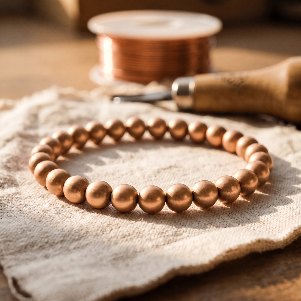 Vera's Bark Copper Bracelet